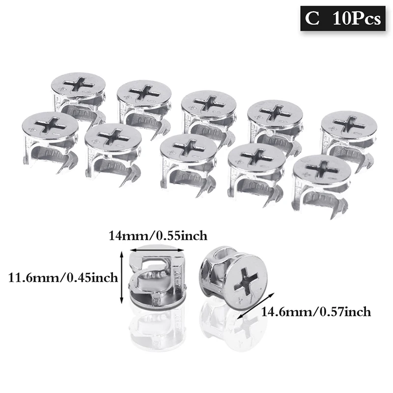10 шт. утолщенный соединитель три в одном, эксцентриковое колесо, замок для ящика мебели, винтовой зажим, соединитель мебели, мебель