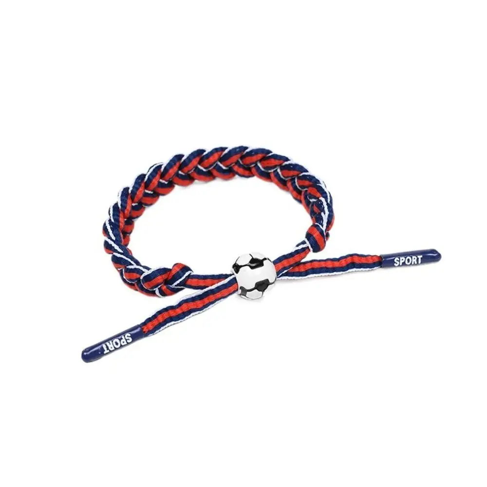 Креативный браслет ручной работы с футбольным мячом тканый для спортивной