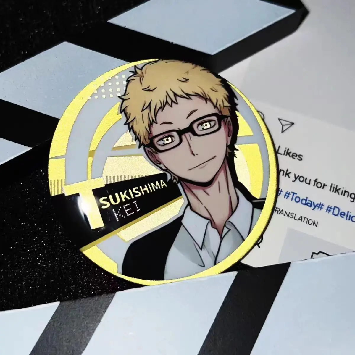Аниме Haikyuu! Tobio Kageyama Shoyo Hinata Oikawa Tooru Kei Tsukishima Kotaro Bokuto Косплей отражающая Жесть значок