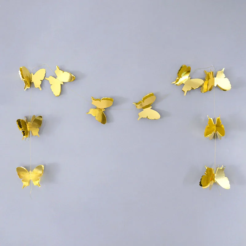 

Золотая бумажная гирлянда с бабочкой ZQNYCY