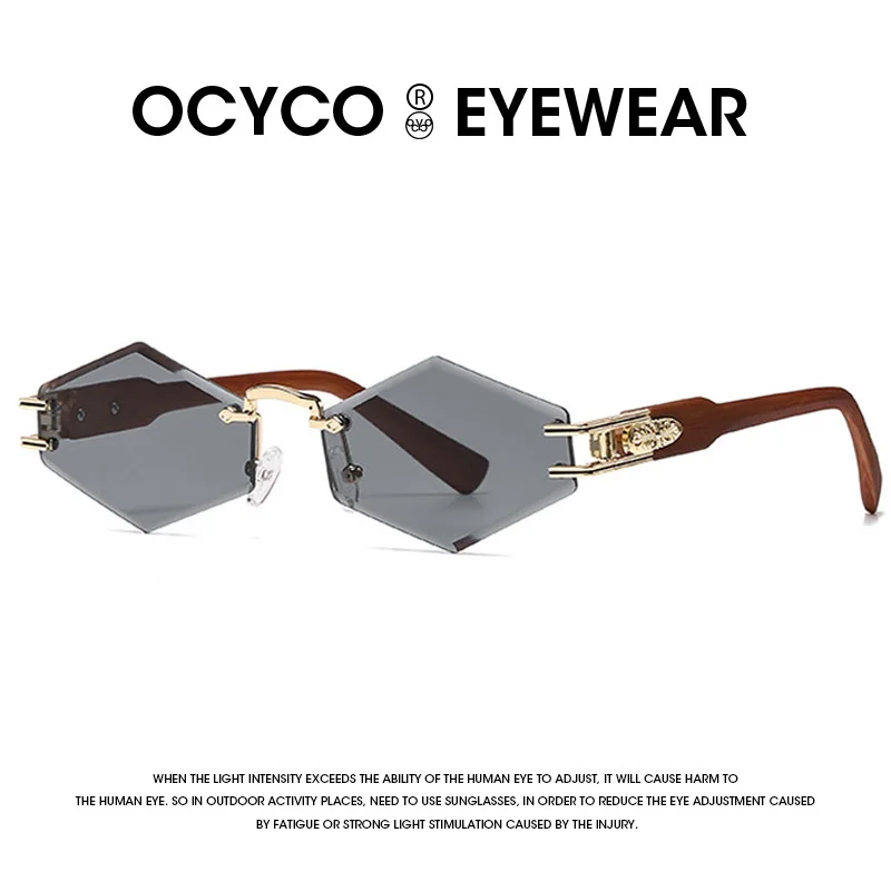 

Очки солнцезащитные без оправы для мужчин и женщин, в винтажном стиле