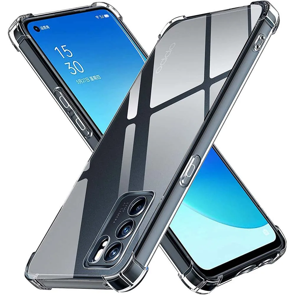 Прозрачный чехол для Oppo Reno 6 5G Reno6 4G, прозрачный противоударный чехол из мягкого ТПУ для телефона Reno 7 4G Reno 5 4G Reno 3 2F 2Z
