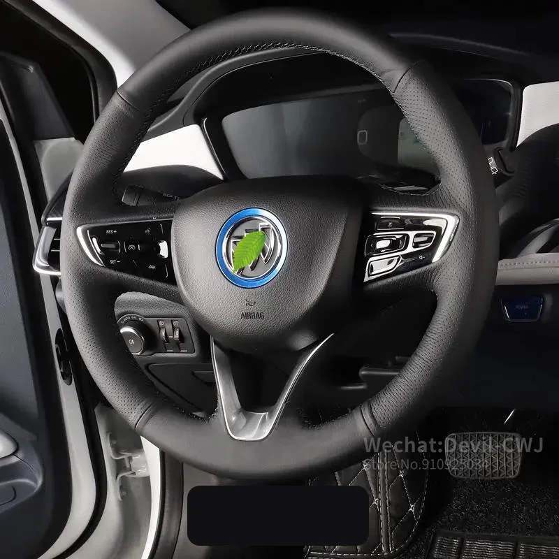 

Alcantara Suede Napa Leather Steering Wheel Cover For Buick Verano 6 2019 2020 Hand Sewn Grip Car Interior Accessories