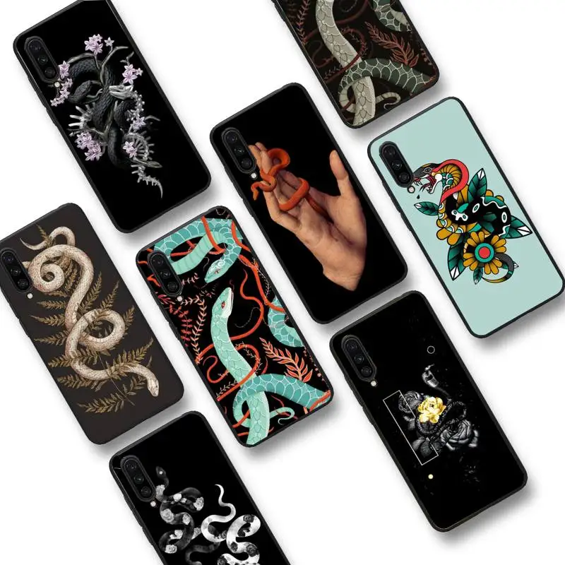 

Hand Snake Flower Snake Phone Case For Xiaomi Mi 5X 8 9 10 11 12 lite pro 10T PocoX3pro PocoM3 Note 10 pro lite