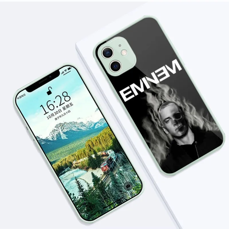 Чехол для мобильного телефона E-Eminem iPhone 15 14 13 12 11 Pro Max X XR XS 8 7 Plus чехол из жидкого