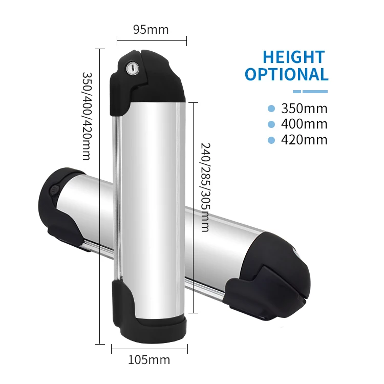 Manufacture Downtube E Bike Electric Bicycle Water Bottle Shaped Battery Pack 36V 48V 13Ah 15Ah 17.5Ah Eike Batteries