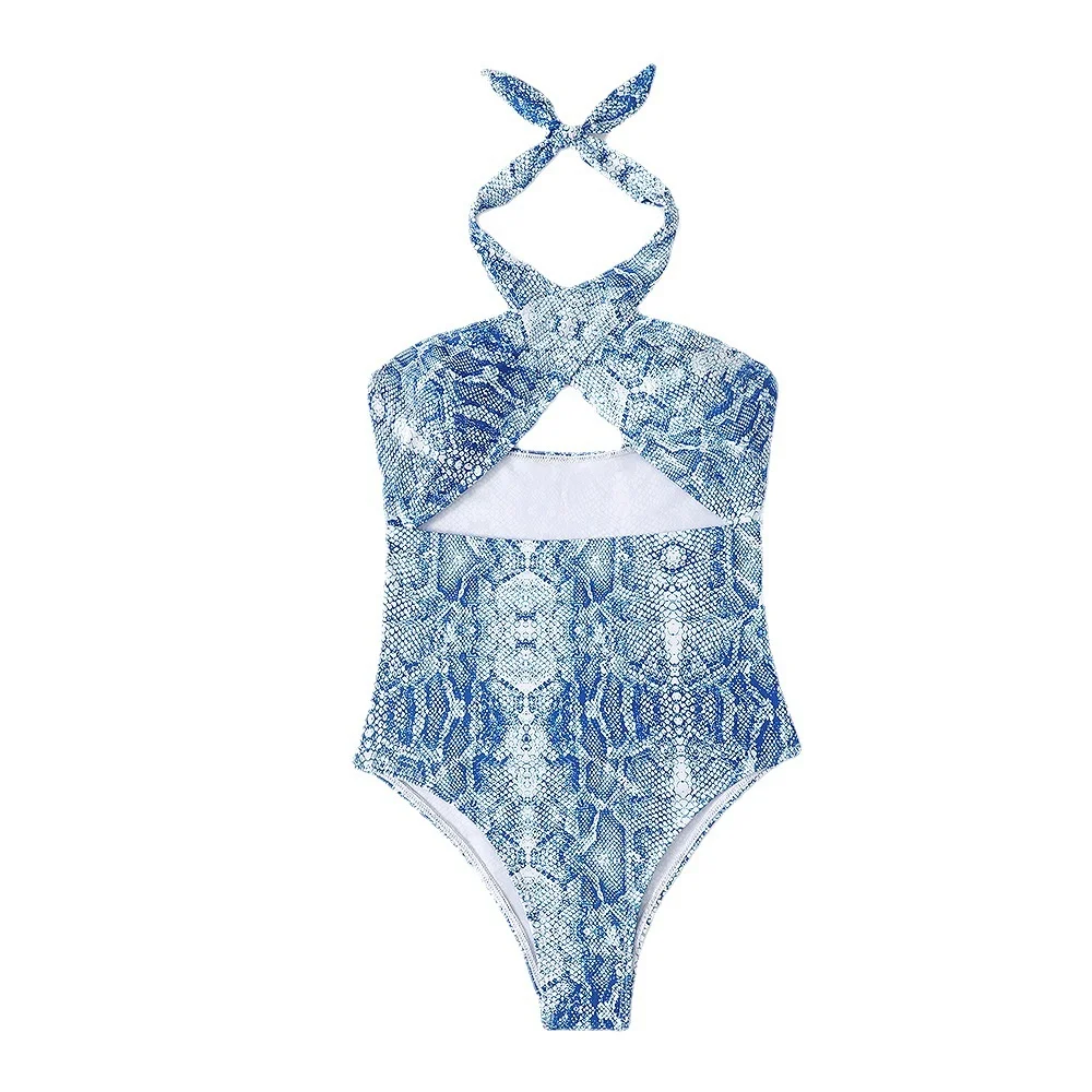 

Бандажный купальник 2022, сексуальный купальник из змеиной кожи, Женский цельный купальный костюм, роскошный купальник YS253