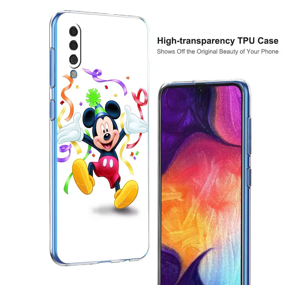 

Mickey Mouse Minnie Mouse Case for Samsung Galaxy A50 A70 A30 A40 A10 A20 A01 A20s A20e A10s Transparent Soft Cover Coque