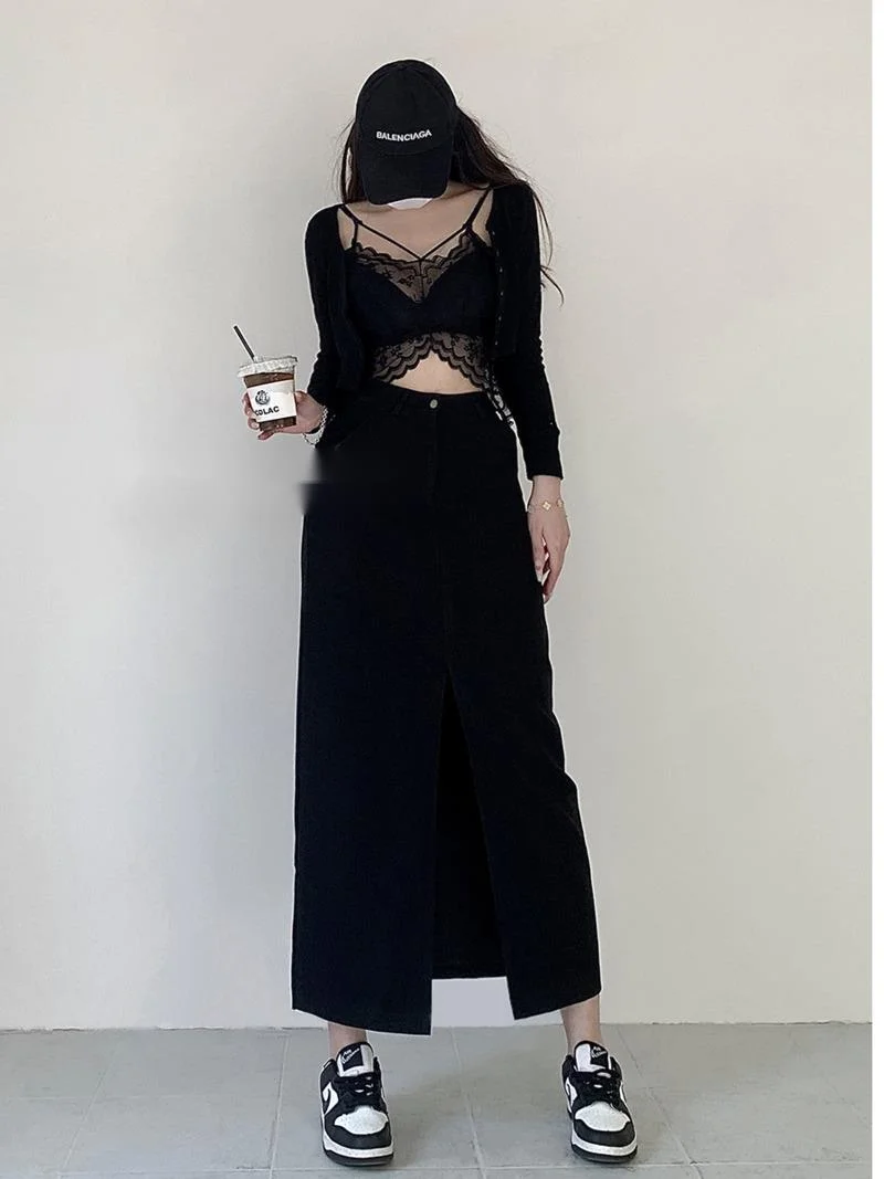 

TVVOVVIN 2023 летнее платье с разрезом, обтягивающее платье с высокой талией, тонкое длинное сексуальное платье в западном стиле