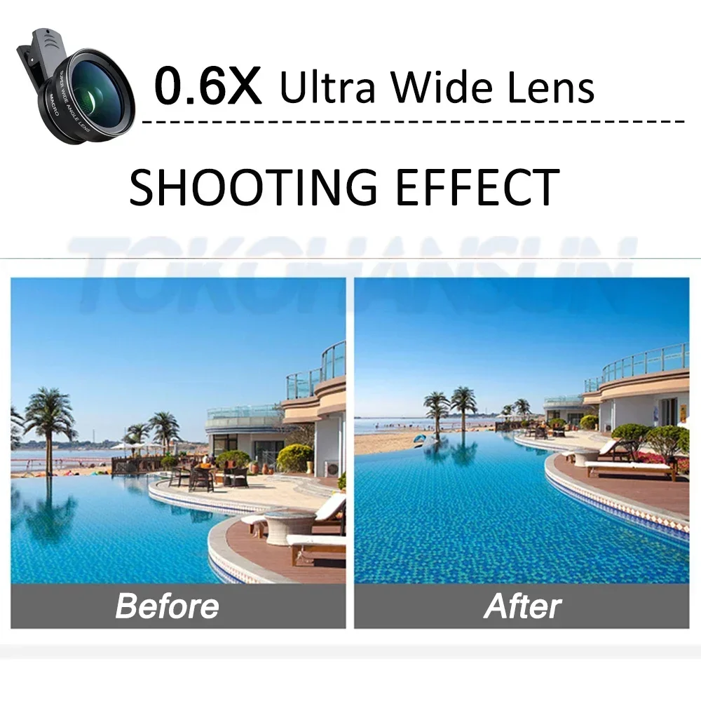 10000 объектив 0.6X широкоугольный и 15X макрообъектив HD-камеры 2 функции