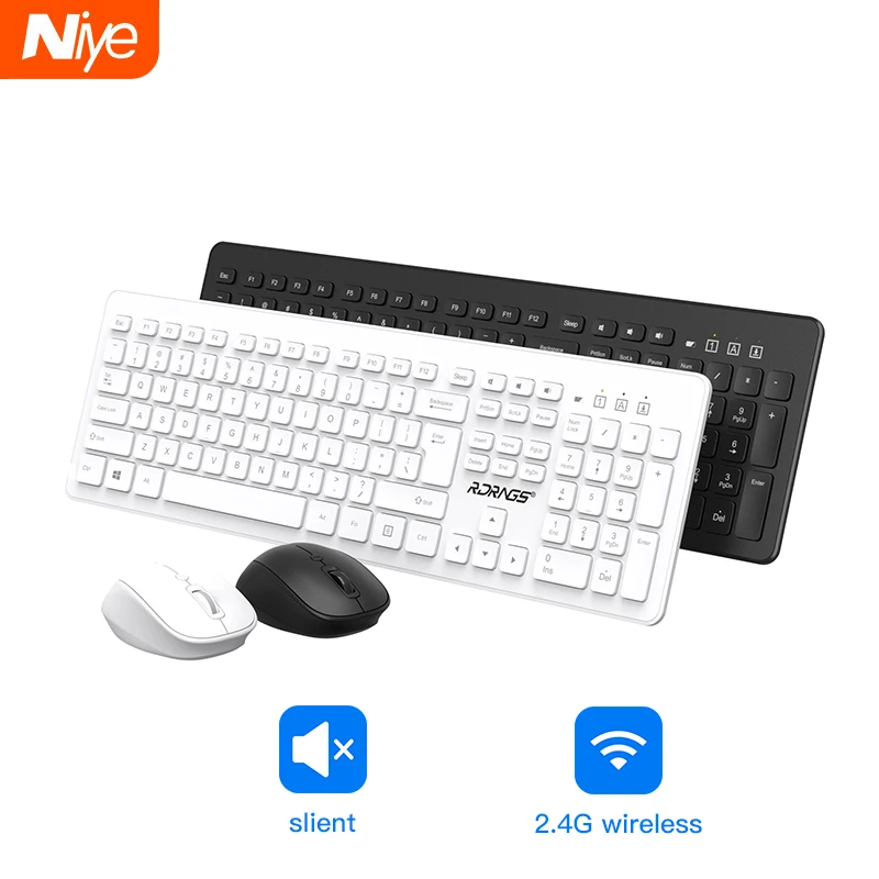

2.4G Wireless Keyboard and Mouse Protable Keyboard Mouse Combo Set For Notebook Laptop Mac Desktop PC Computer Smart TV