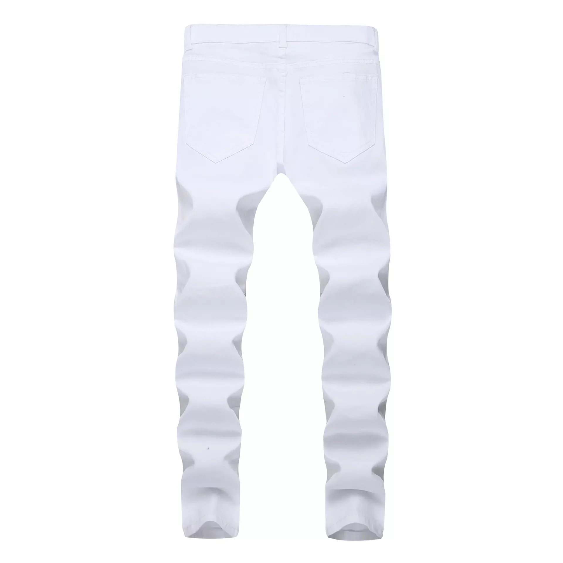 2022New New Men's Jeans Business Casual Pants Elastic Comfort Straight Denim Pants Male High Quality Brand Trousers