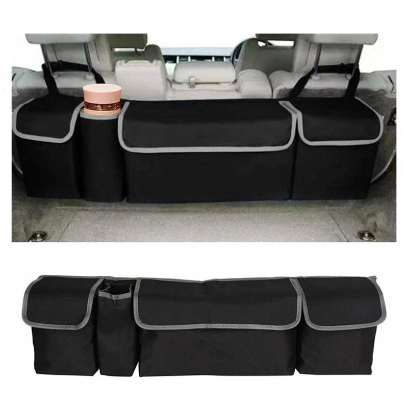 

Car Trunk Organizer Backseat Storage Bag High Capacity Multi-use Oxford Adjustable Automobile Seat Back Organizers Accessories