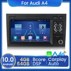 Автомобильный мультимедийный плеер, HD Android 4 + 64 ГБ, GPS для Audi A4 B6 B7 S4 B7 B6 RS4 Seat Exeo 2002-2008 RS4 B7 FM 2 Din, DVD-плеер