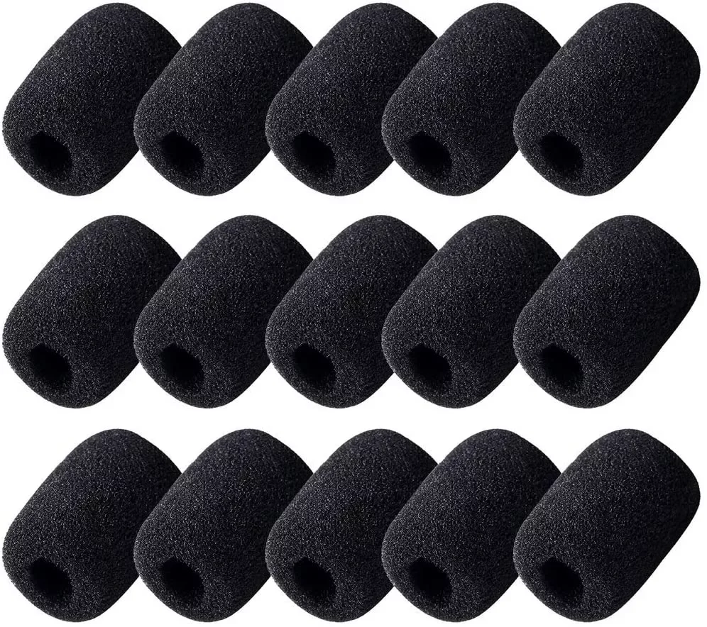 

Microphone Windscreen, Lapel Headset Microphone Sponge Mini Foam Cover Shield Protection for Variety of Headset Microphone