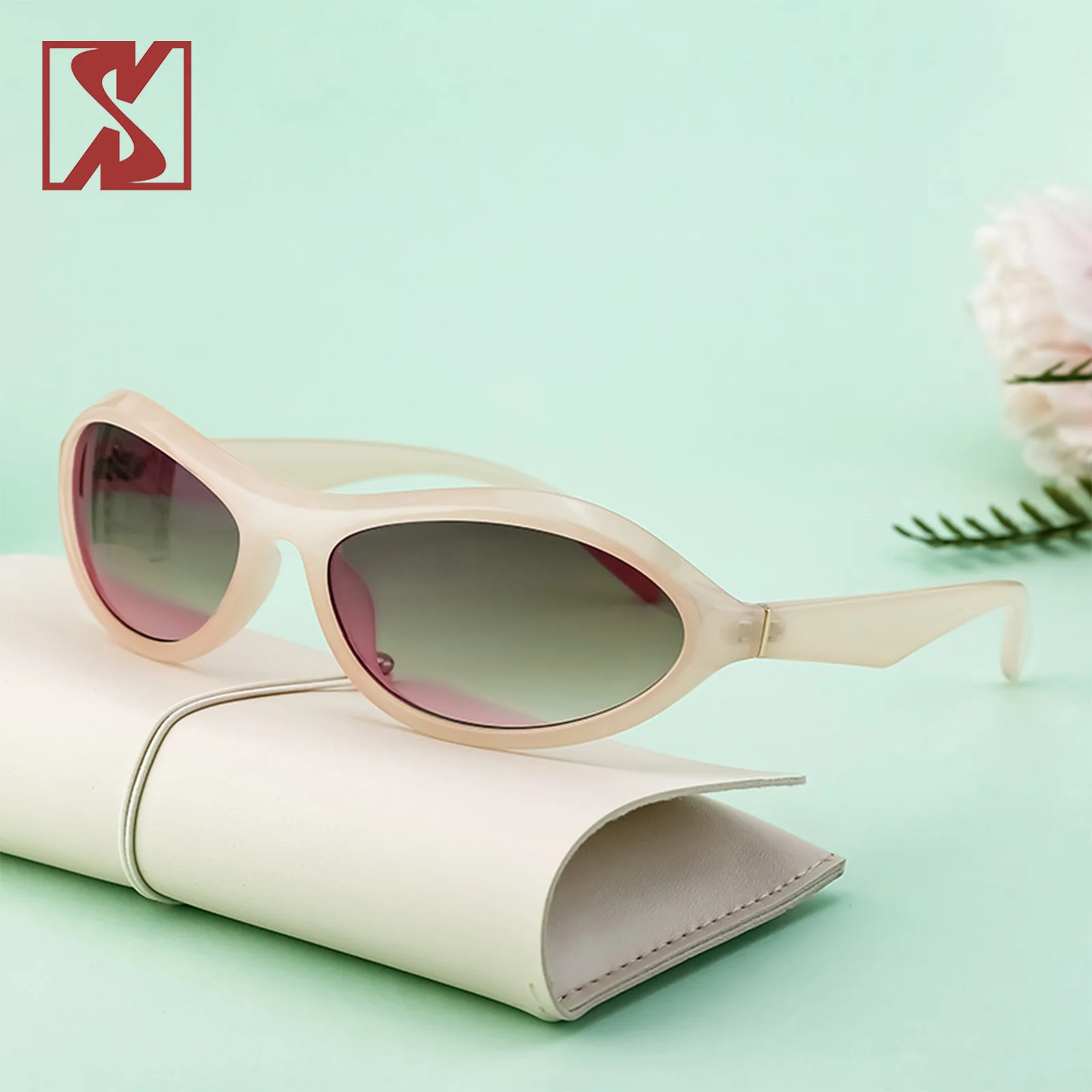 Овальные Солнцезащитные очки кошачий глаз в стиле ретро для мужчин и женщин Y2K