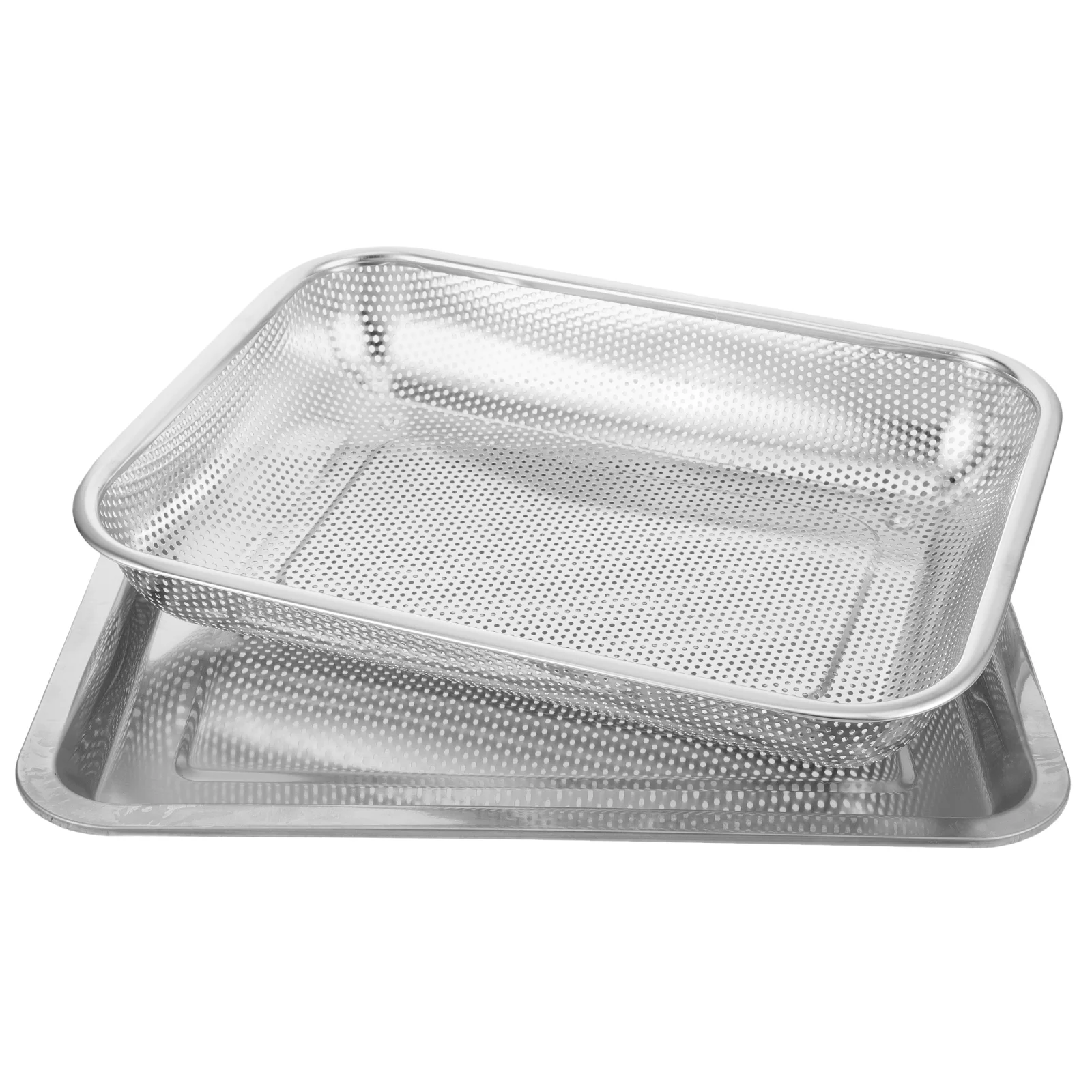 

Frying Mesh Container Oven Air Fryer Basket Tray Metal Strainer French Fries Holder Hamper Noodle Pan Stainless