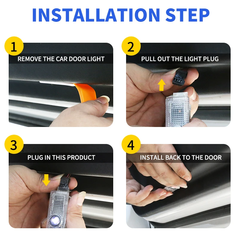 2 шт. автомобильный светодиодный логотип дверной лазерный проектор призрачная