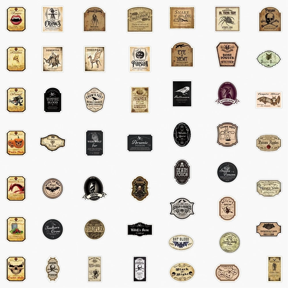 10/30/50 шт. Ретро ужас Готический стиль Хэллоуин винтажные граффити игрушка набор