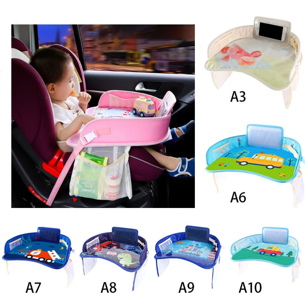 

Car Tray Table For Children Kids Baby Safety Seat Fence Mini Cartoon Oxford Cloth Waterproof SUV MPV Auto Accessories Universal