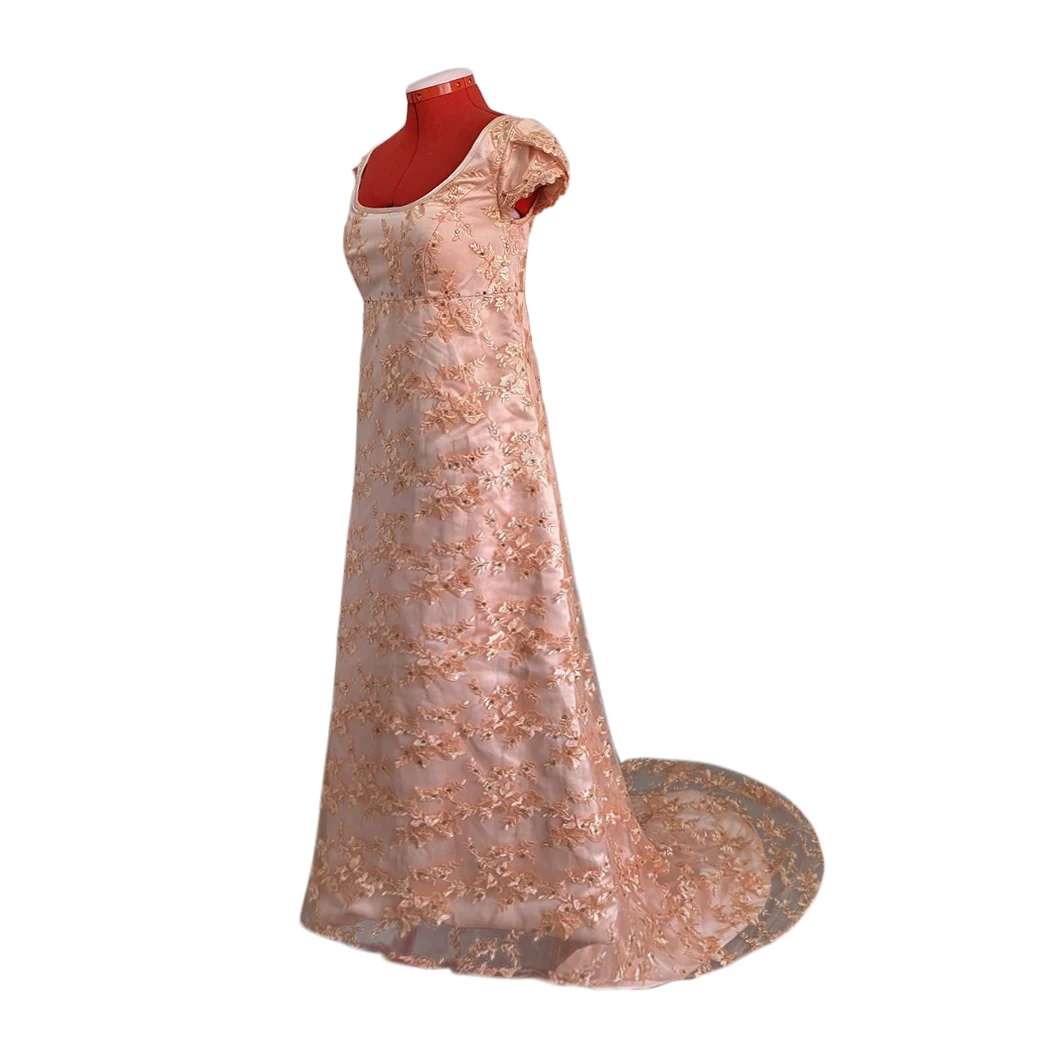 Косплей diy платье Эдвина шарма Костюм Высокая талия Эра бальное костюм розовый