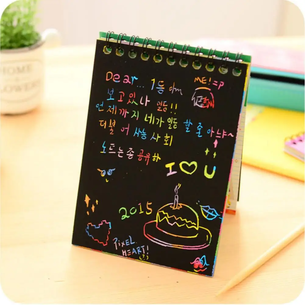 Детская бумага для рисования царапин творческий красочный граффити веселая