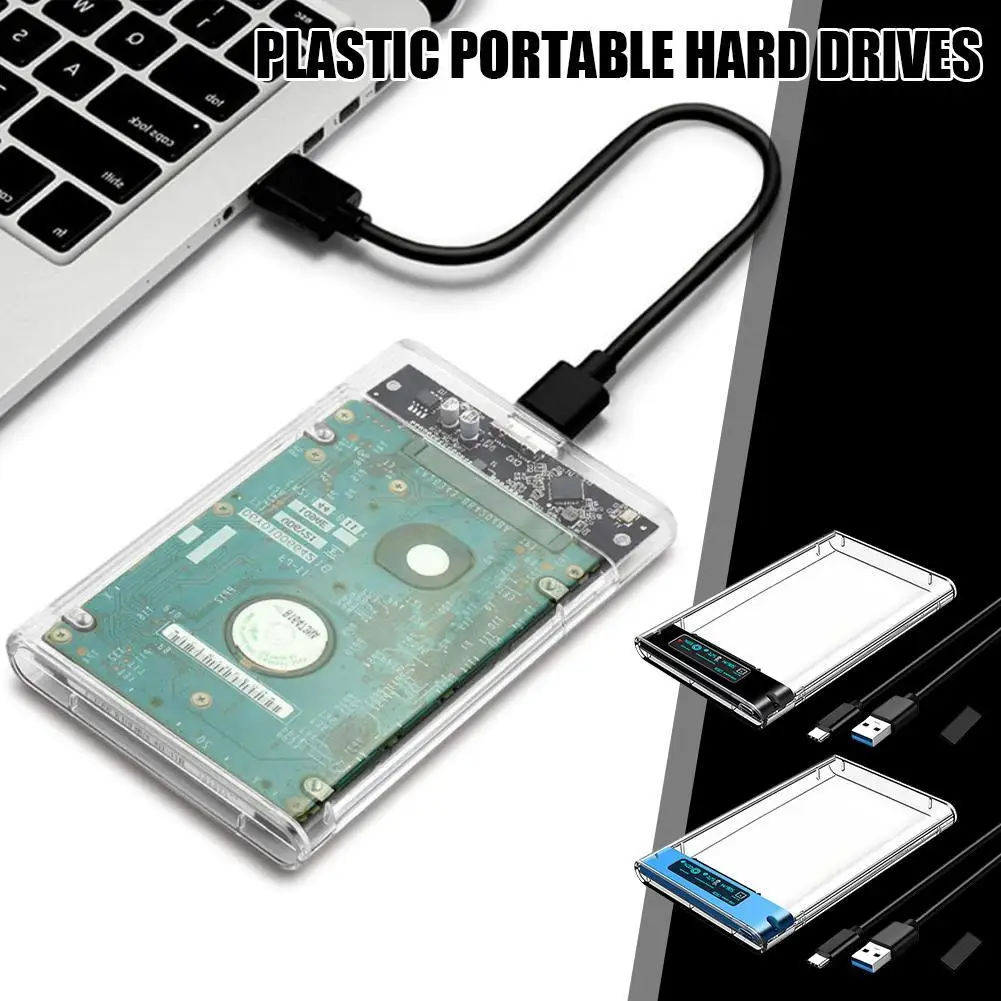 Для Shuole 2 5-дюймовый USB3.0 двухтактный слайд-крышка с круглым краем прозрачный