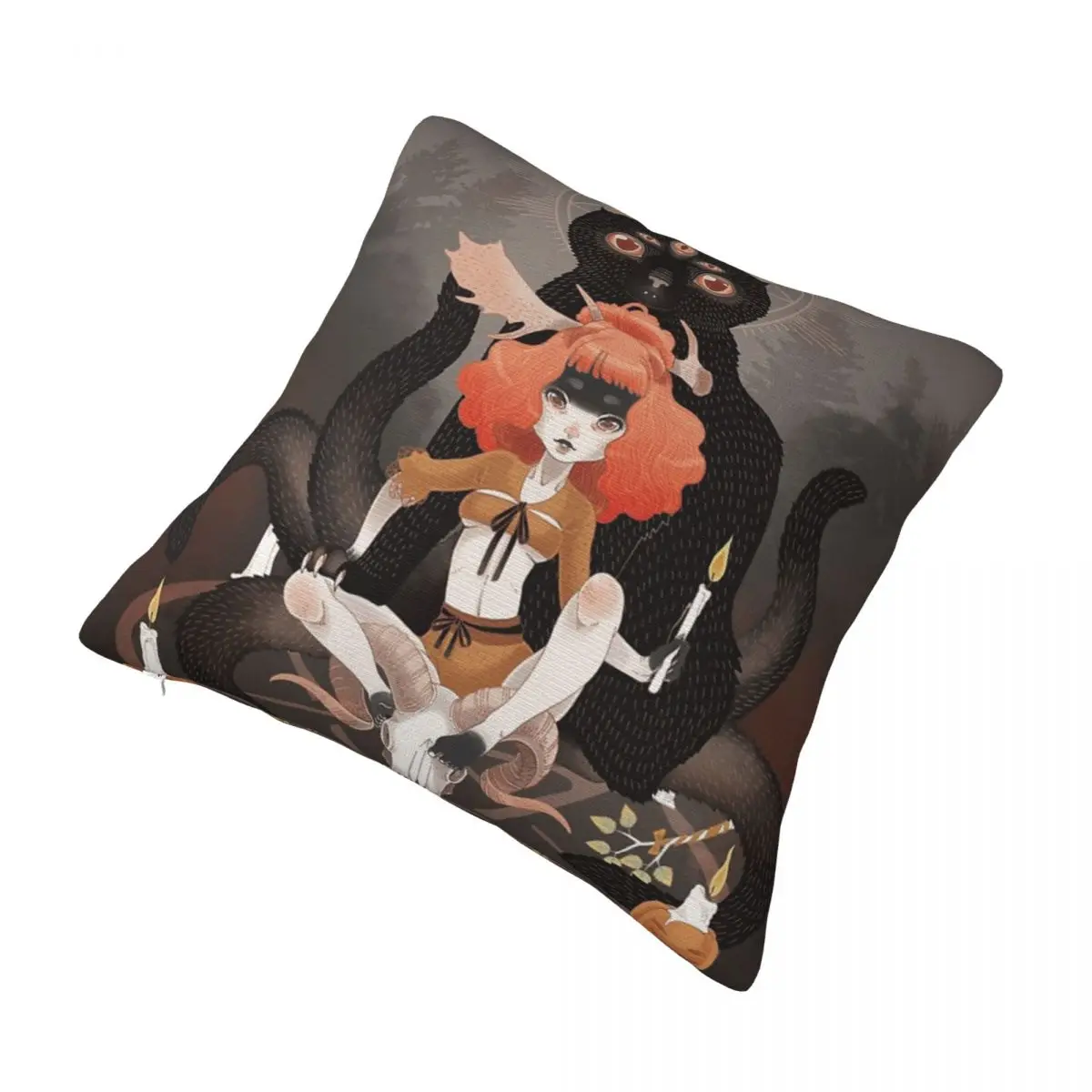 Наволочка с изображением ночи ведьмаков декоративная подушка |