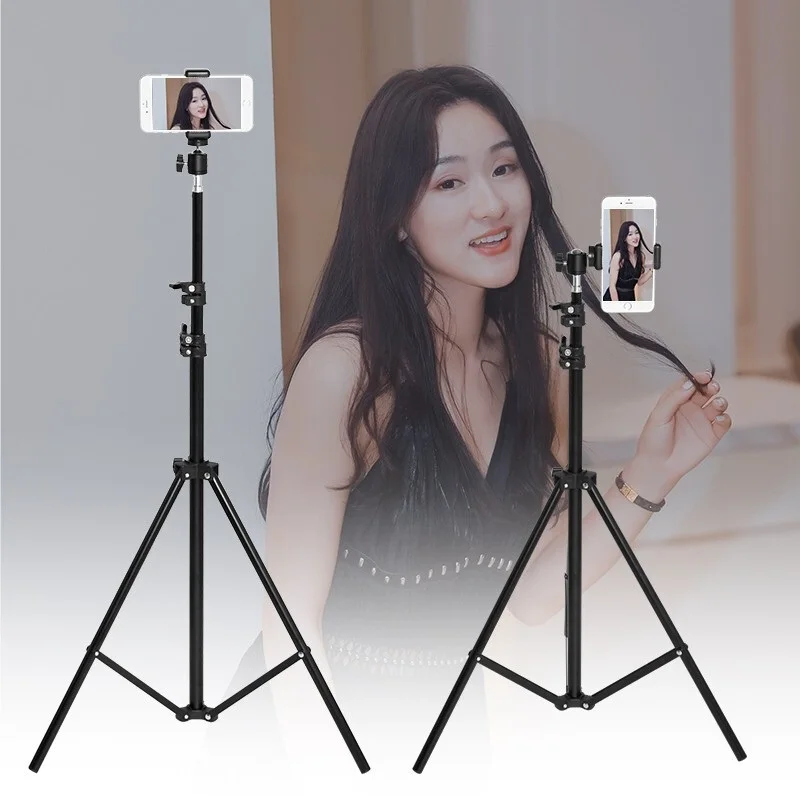 

HSYK 100% Original Meet 110CM Three-legged bracket Ring Light camera portable tripod W/ Phone Holder