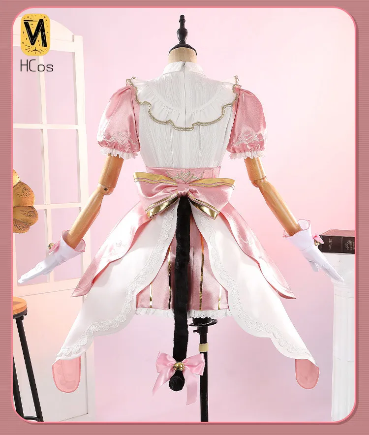 Фото Костюм ручной работы для косплея: Overwatch Kiriko Cat Cafe Maid, женский игровой костюм, полный комплект для Хэллоуина, карнавала, вечеринки №1