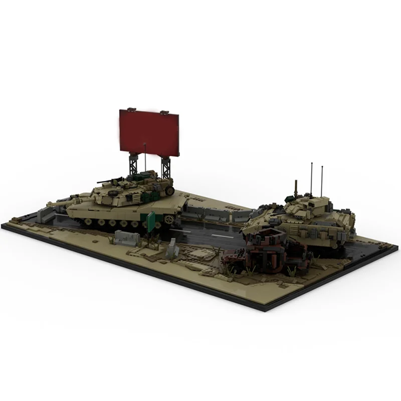 3491 шт. Moc Iraqi Freedom Bundle Модель Строительные блоки M1A2 M2A2 M1151 DIY Креативные военные