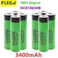 new 100 original ncr18650b 3 7v 3400mah 18650 rechargeable lithium battery for flashlight batteriespointed