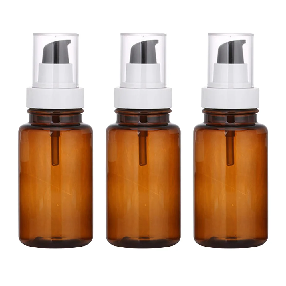 

Pump Travel Spray Shampoo Refillable Perfume Empty Essential Oil Lotion Press Cream Amber Dispenser Container Mini Shower Jar