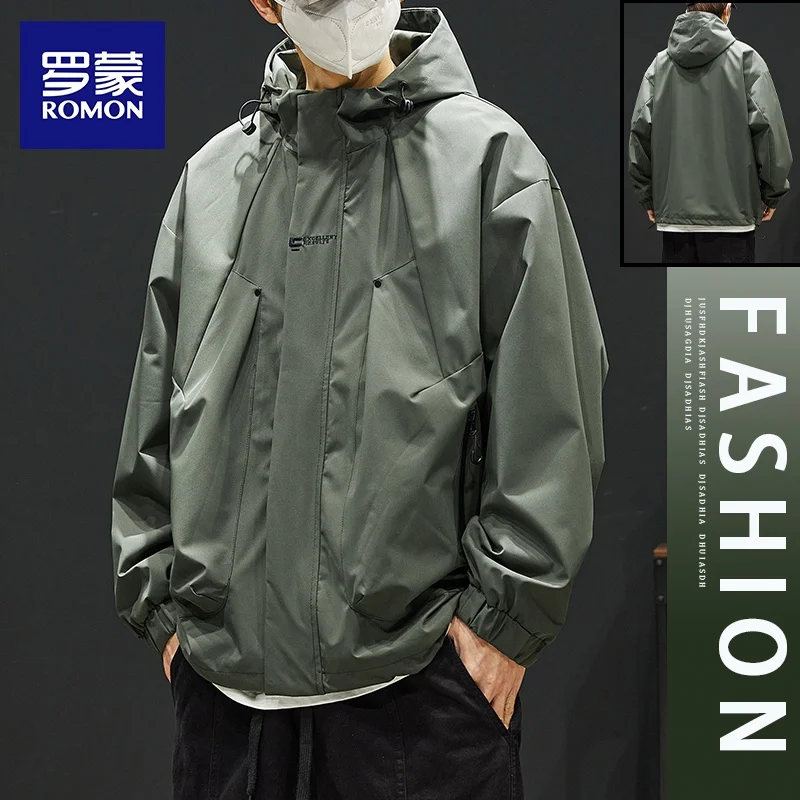 Romon 2024 весенне-осенняя новая куртка мужская модная брендовая повседневная одежда