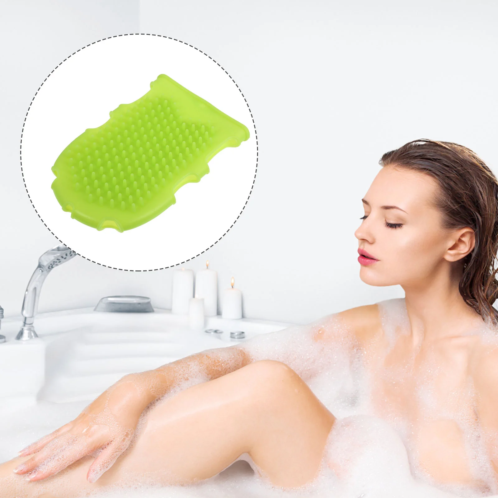 

Scrubber Brush Body Bath Silicone Shower Exfoliating Exfoliator Waterproof Brushes Cleaning Baby Sponge Scrubbers Flat Scrub