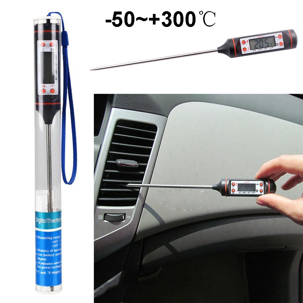 Auto Car Vehicle Air Conditioning Outlet LCD Digital Thermometer Gauge Tool New Air Conditioning Thermometer -50~+300