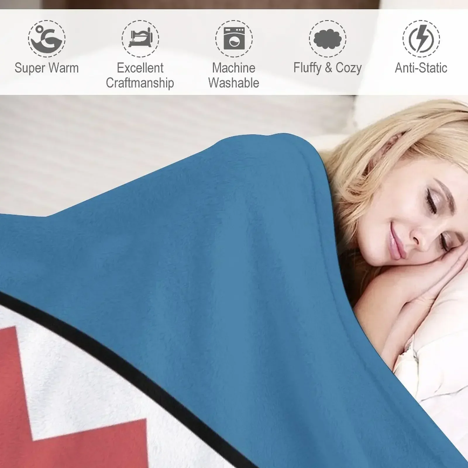 Одеяло Gawr Gura Shark Mouth декоративное одеяло для диванов одноместные многоцелевые