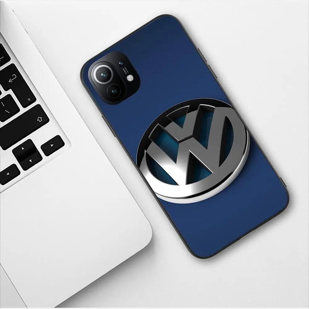 Volkswagen Luxury Car Logo Black Phone Case for Xiaomi 13 12 11T 9 11 10C 9T 8 9SE 11i Lite Ultra Note10 Poco F3 M4 M3 Pro Cover