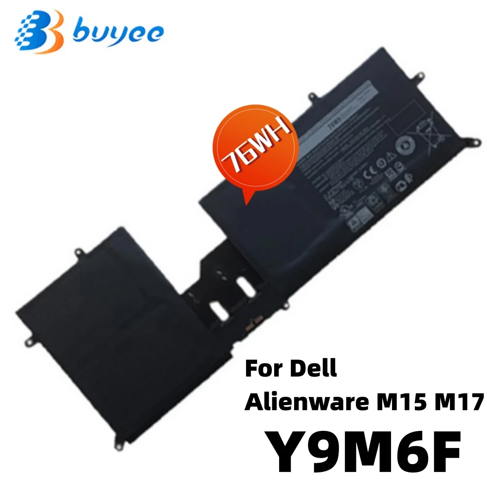 76WH Y9M6F Аккумулятор для ноутбука Dell Alienware M15 M17 R2 ALW15M-D4736W D4728W D4725B D4746W D4758W D4738W Series 11 4 В