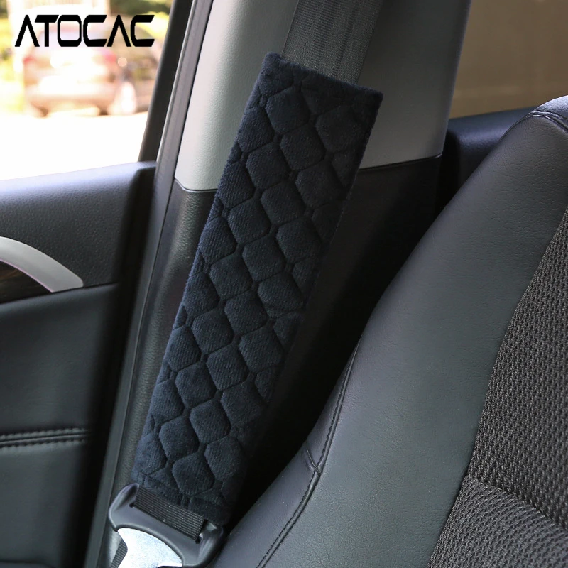 

2 шт. плюшевый ремень безопасности, наплечная накладка, удобная защитная крышка, регулируемый ремень безопасности, подушка для автомобиля, грузовика, внедорожника, мягкая подкладка, универсальная