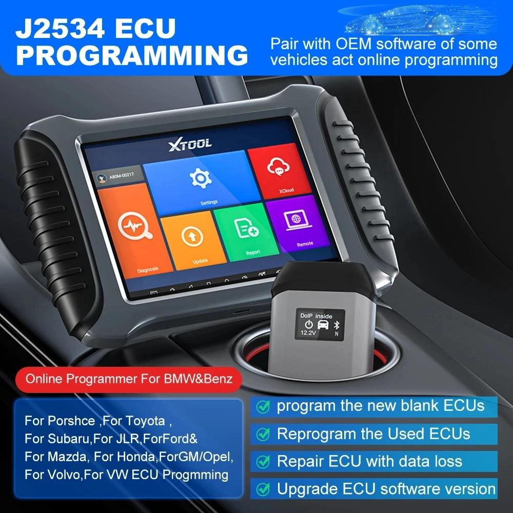 2023 XTOOL A80 pro Master OBD2 диагностические инструменты J2534 ECU Программатор онлайн ключа