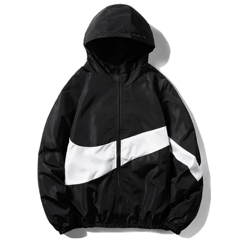 

Oversized Men's Jacket Hooded Windbreakers Casual Gothic Y2K Hip Hop Sweatshirts Blazer Woman Clothing Streetwear Gulf Jackets