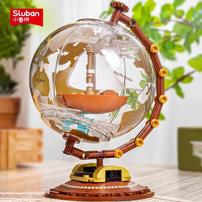 SLUBAN глобус серии строительные блоки ручной работы вращающийся дизайн кукла