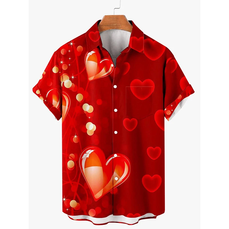 

Мужские футболки с коротким рукавом и принтом сердца на День святого Валентина