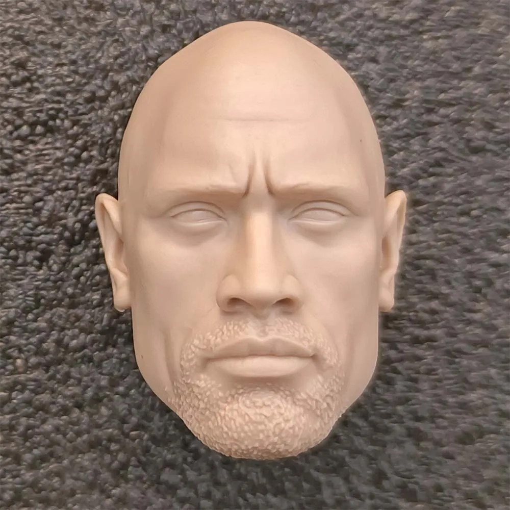 

1/6 Die Cast Resin Picture Model Assembly Kit Boulder Johnson Exquisite Head Carving (55mm) Unpainted Free Shipping