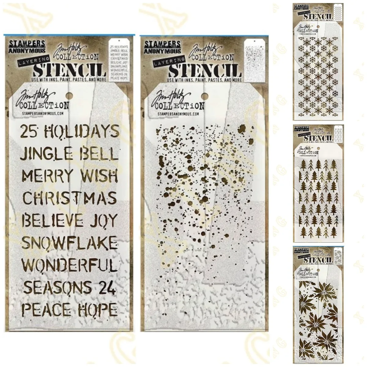 

2023 New Arrival Christmas Flurries Pines DIY Layering Stencils Painting Scrapbook Coloring Embossing Album Decorative Template