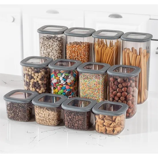 

Square Supply Storage Container Set of 12 4x(0.55 Liter, Liter, letters, Liter)