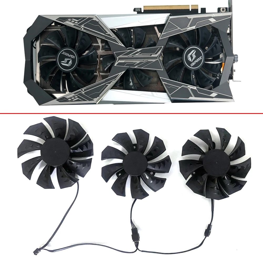 

3 шт. 85 мм 4 контакта пластинка 09215b12h iGame GeForce RTX 2060 вулкан X OC GPU вентилятор для красочного iGame GeForce RTX 2070 2080 SUPER 2080Ti вентилятор