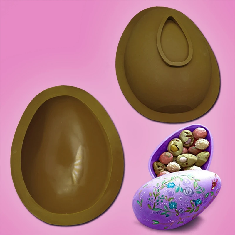 

Силиконовая форма для выпечки яиц, шоколада, большая форма для пасхальных яиц, муссов, силиконовые формы в форме счастливого яйца, инструмен...