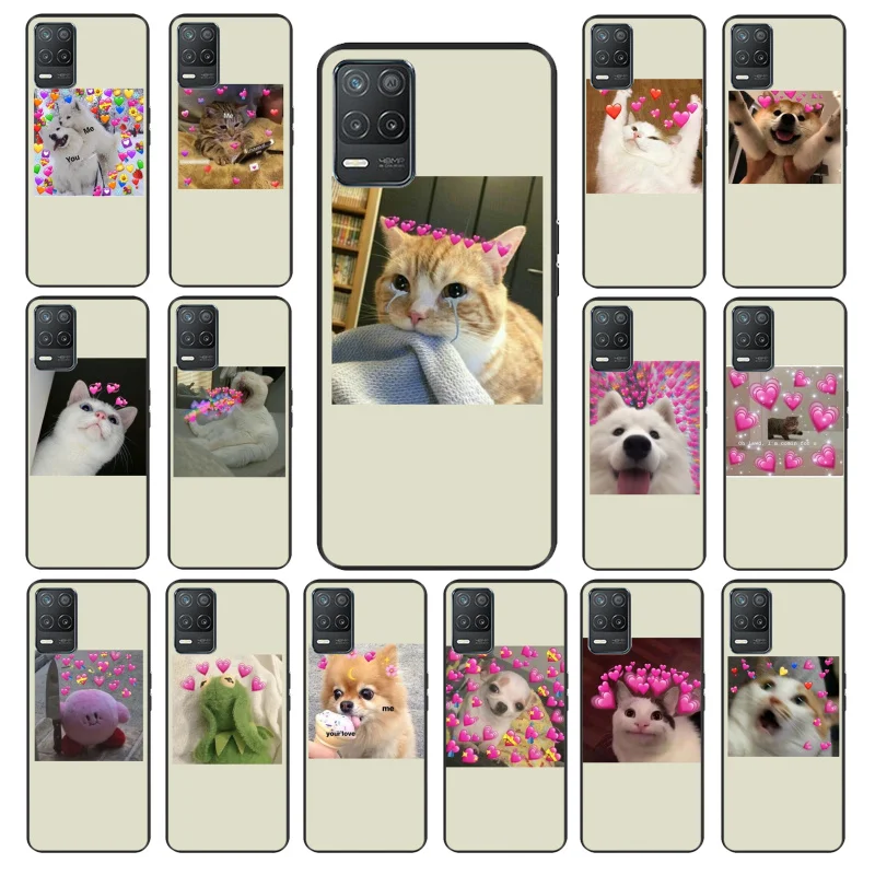 

Super Cute cat dog cartoon YOU&ME Phone Case for OPPO Realme 8 7 6 6Pro 7Pro 8Pro 6i 5i C3 C21 C21Y C11 C15 C20 C25 X3 SuperZoom